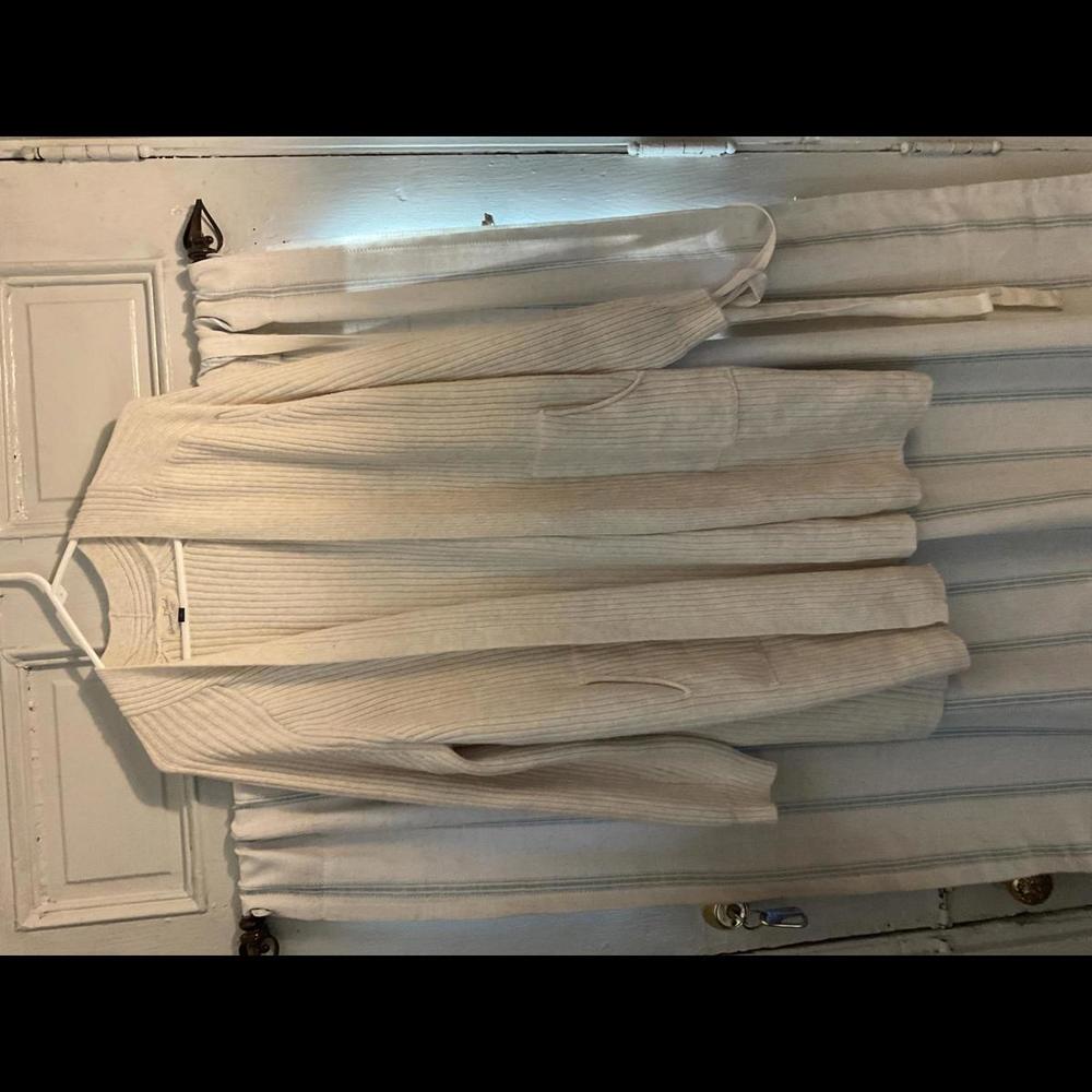 Universal Thread Cream Ribbed Open-Front Cardigan Sweater - Picture 2 of 7